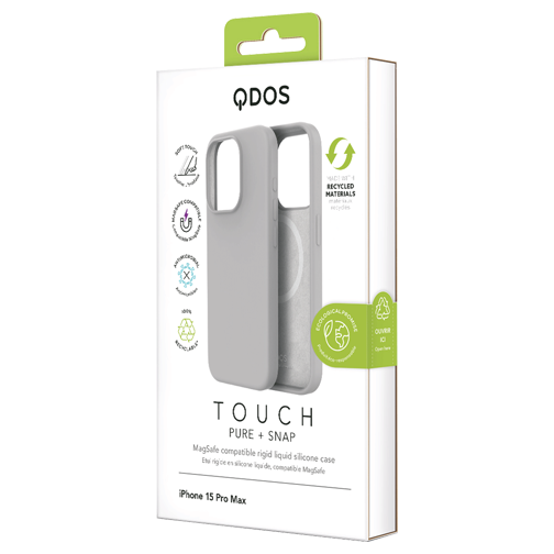 Coque Touch Pure GRS compatible MagSafe pour iPhone 15 Pro Max blanc