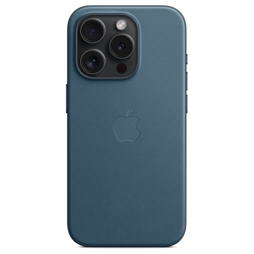 Coque en tissage fin Apple MagSafe pour iPhone 15 Pro bleue