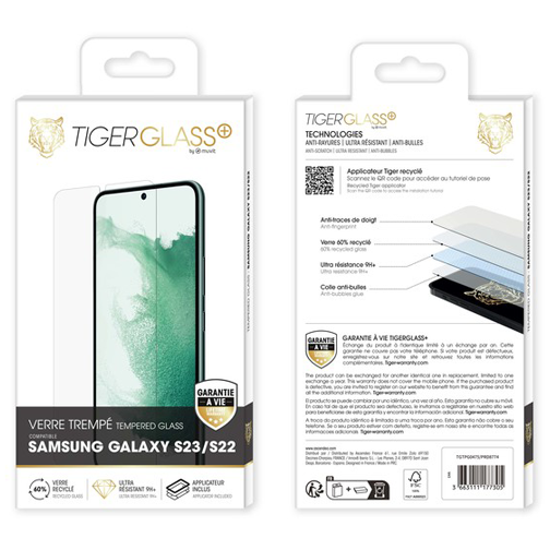 Film Tiger Glass+ pour Samsung S23 et S22