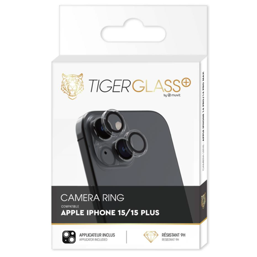 Film Tiger Glass+ pour objectif d'iPhone 15 & 15 Plus