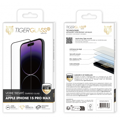 Film Tiger Glass+ pour iPhone 15 Pro Max