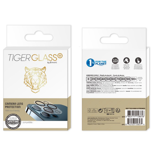 Film Tiger Glass+ pour objectif photo iPhone 14 Pro