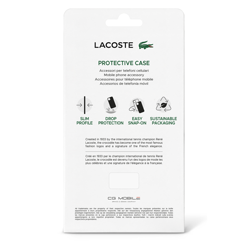Coque Silicone Lacoste pour Samsung Galaxy S22 Plus