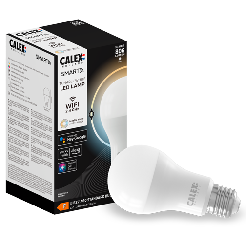 Pack Calex 2 ampoules connectées blanches + prise