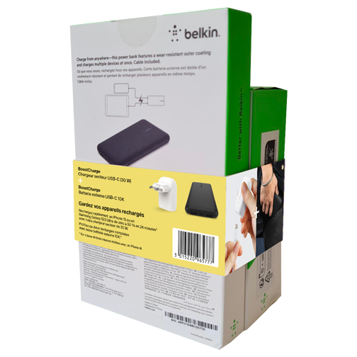 Pack Belkin Batterie de secours & chargeur secteur USB-C 30W