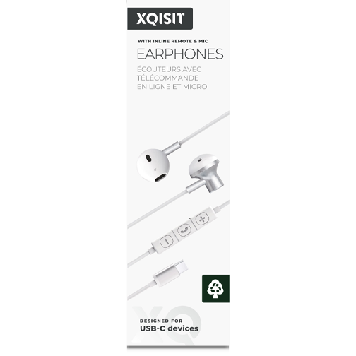 Écouteurs XQISIT USB-C blancs