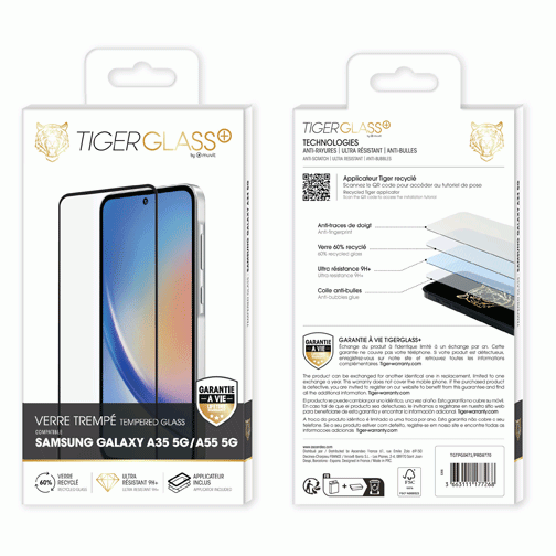 Film Tiger Glass+ pour Samsung Galaxy A35 & A55