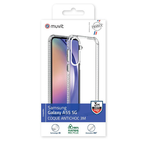 Coque renforcée made in France GRS pour Samsung Galaxy A55 5G cristal