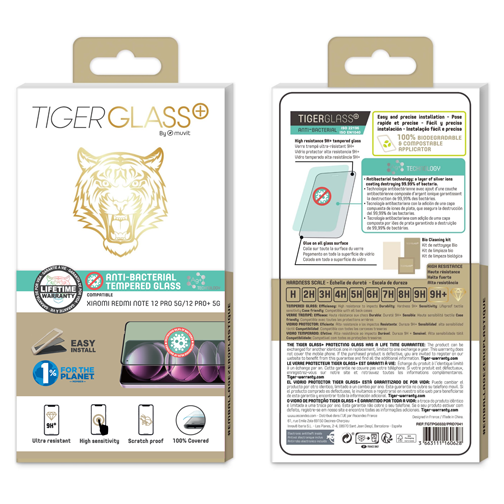 Film Tiger Glass+ pour Xiaomi Redmi Note 12 Pro & Pro+ 5G