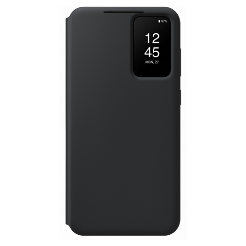 Étui à rabat Smart View avec porte-carte pour Samsung S23+ noir