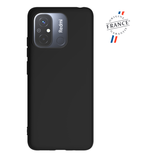 Coque Touch Silicone origine France Xiaomi Redmi 12C noire