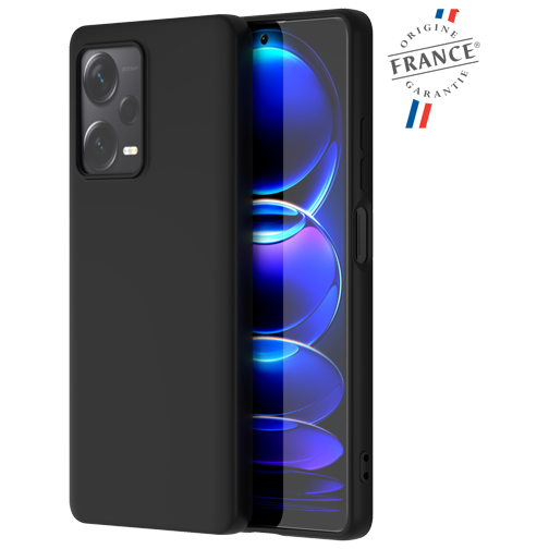 Coque Touch Silicone origine France Xiaomi Redmi Note 12 5G noire