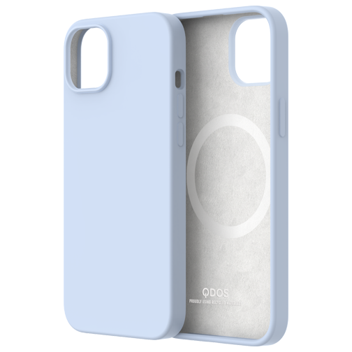 Coque Touch Pure GRS compatible MagSafe pour iPhone 14 bleue