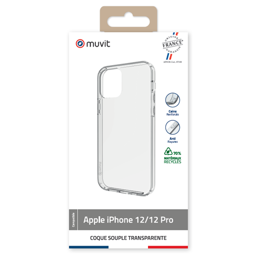 Coque Made in France GRS pour iPhone 12 cristal