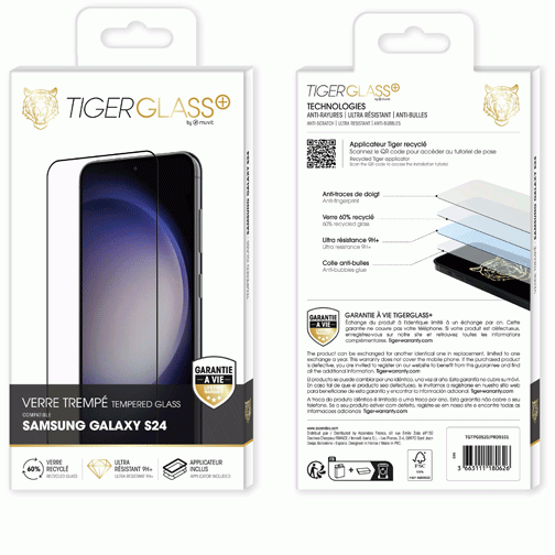 Film Tiger Glass+ pour Samsung Galaxy S24