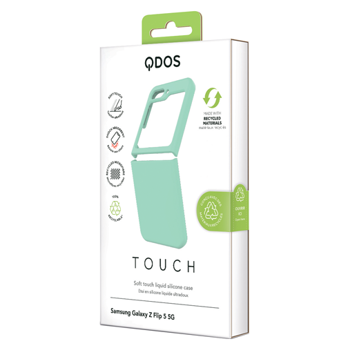 Coque Touch Silicone GRS pour Samsung Galaxy Z Flip5 verte