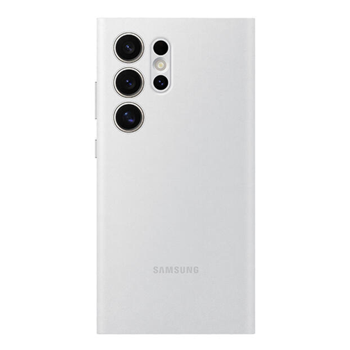 Étui à rabat Smart View pour Samsung Galaxy S24 Ultra gris