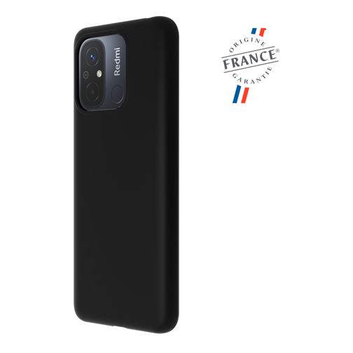 Coque Touch Silicone origine France Xiaomi Redmi 12C noire