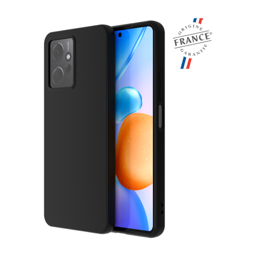 Coque Touch Silicone origine France Xiaomi Redmi Note 12 4G noire