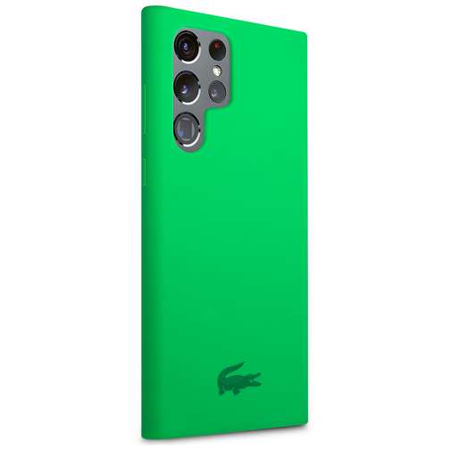 Coque silicone Lacoste pour Samsung Galaxy S22 Ultra verte