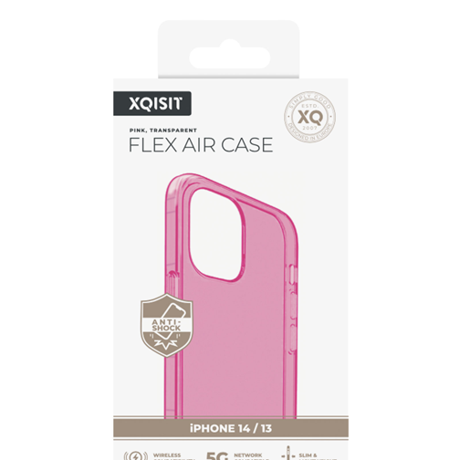 Coque Flex Air transparente pour iPhone 13 & 14 rose