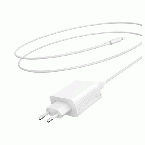 Chargeur secteur Xiaomi 2 ports USB-A & C 65W et câble USB-C blanc