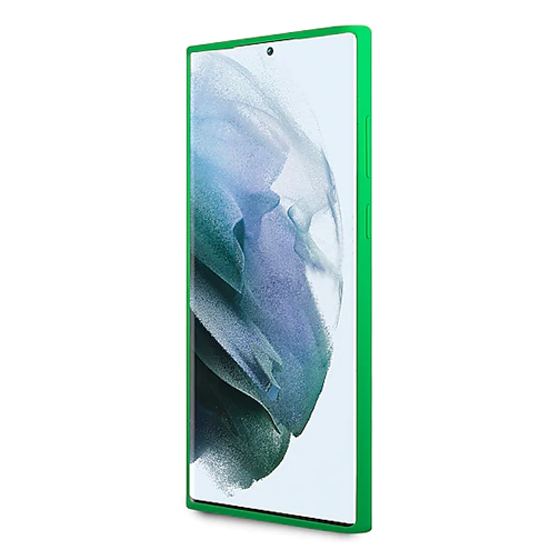 Coque silicone Lacoste pour Samsung Galaxy S22 Ultra verte