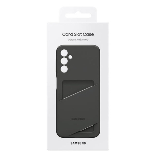Coque avec porte-carte pour Samsung A14 4G et A14 5G grise