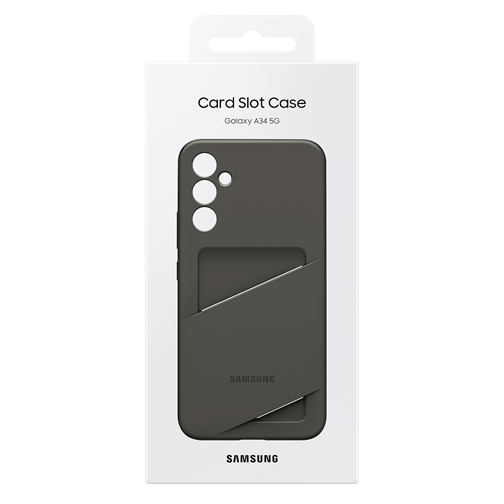 Coque avec porte-carte pour Samsung A34 5G grise