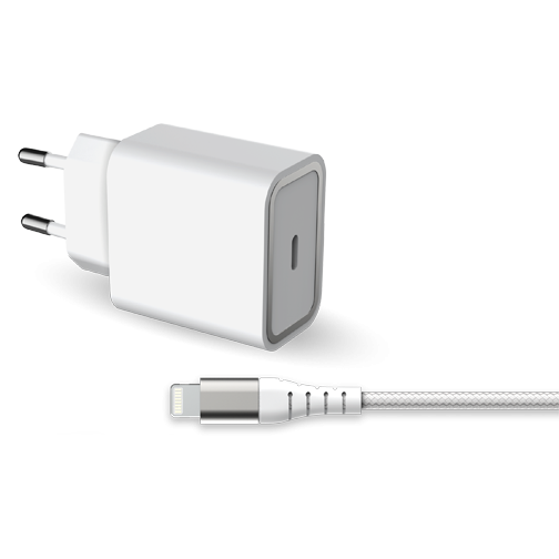 Chargeur secteur Force Power USB-C 25W & câble Lightning