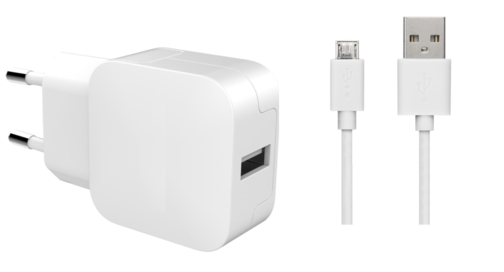 image1_Chargeur Secteur Bigben USB-A et câble Micro-USB