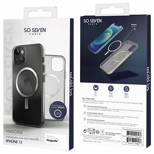 Coque So Seven pour iPhone 13 compatible MagSafe Transparente