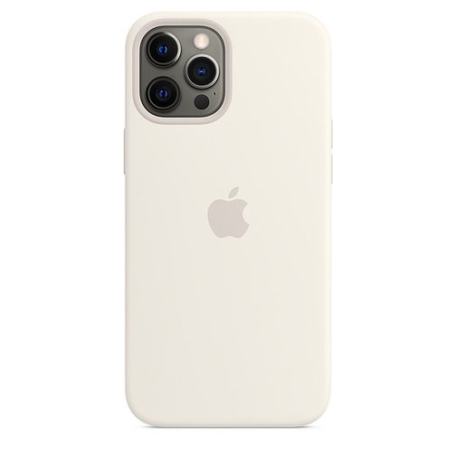 image2_Coque en silicone avec MagSafe pour iPhone 12 Pro Max - Blanc