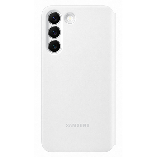 Etui à Rabat Clear View pour Samsung Galaxy S22 Blanc