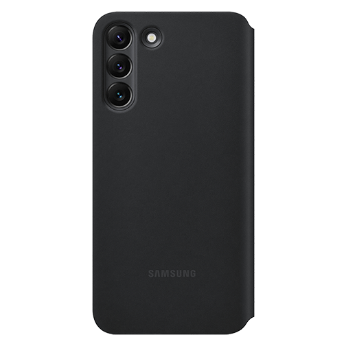 Etui à Rabat Clear View pour Samsung Galaxy S22 Plus Noir