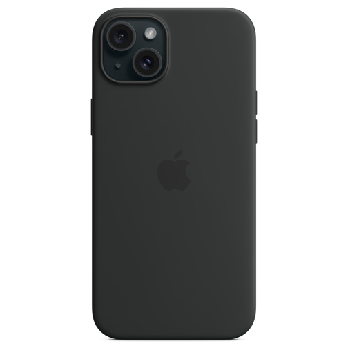 Coque silicone Apple MagSafe pour iPhone 15 Plus noire