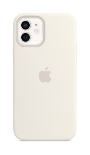 image1_Coque en silicone avec MagSafe pour iPhone 12 et 12 Pro - Blanc