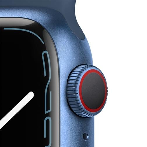 Apple Watch Series 7 Cellular 45mm Alu Bleu Bracelet Sport Bleu