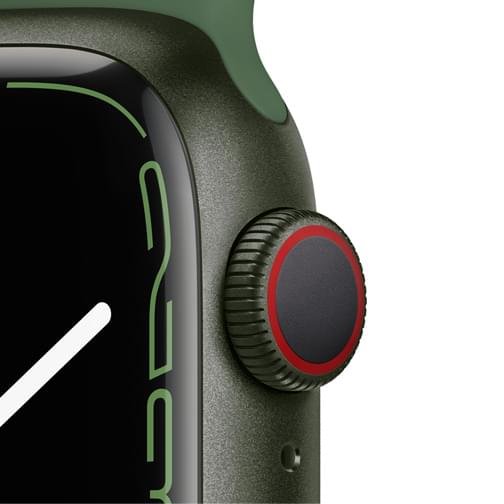 Apple Watch Series 7 Cellular 45mm Alu Vert Bracelet Sport Vert