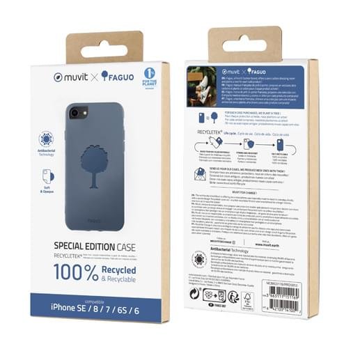Coque Faguo pour iPhone SE 2020 Bleue