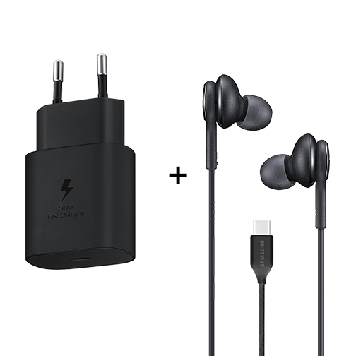 Pack Samsung chargeur 25W + kit piéton intra-auriculaire