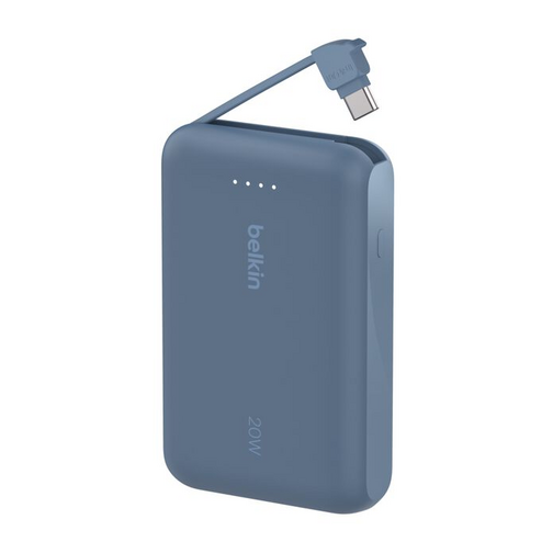 Batterie externe Belkin Power Delivery 10 000 mAh et 20W bleue