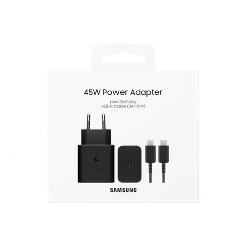 Chargeur secteur Samsung Power delivery 45W et câble USB-C noirs