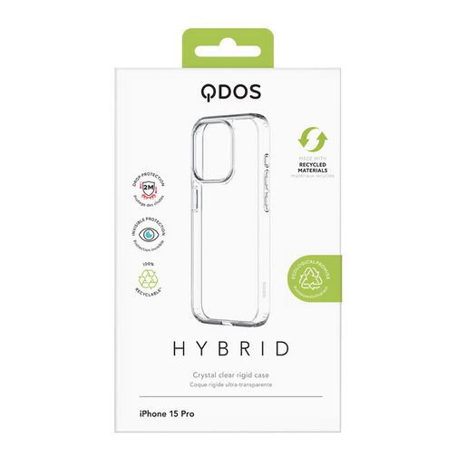 Coque Hybrid GRS QDOS pour iPhone 15 Pro cristal
