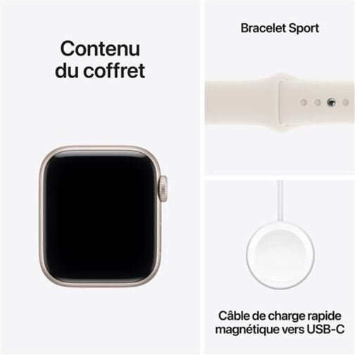 Apple Watch SE 3 GPS 40mm Alu lumière stellaire bracelet sport