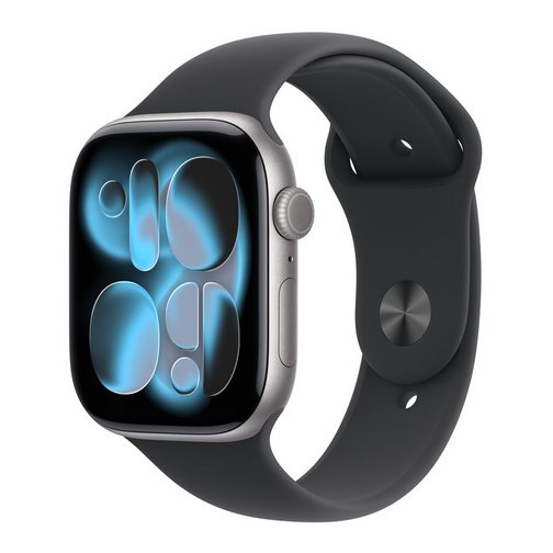 Apple Watch Series 11 5G Cellular gris 46 mm bracelet noir