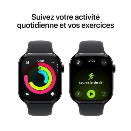 Apple Watch Series 11 5G Cellular 46 mm noir bracelet sport noir
