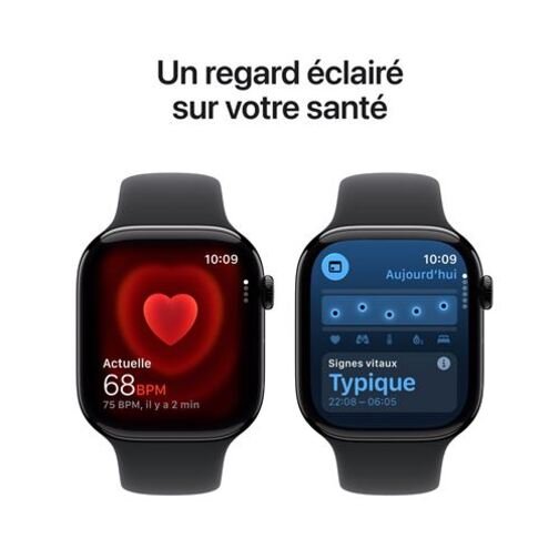 Apple Watch Series 11 5G Cellular 46 mm noir bracelet sport noir