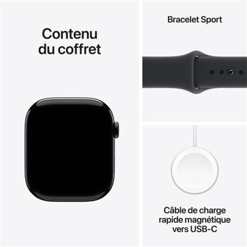 Apple Watch Series 11 5G Cellular 46 mm noir bracelet sport noir