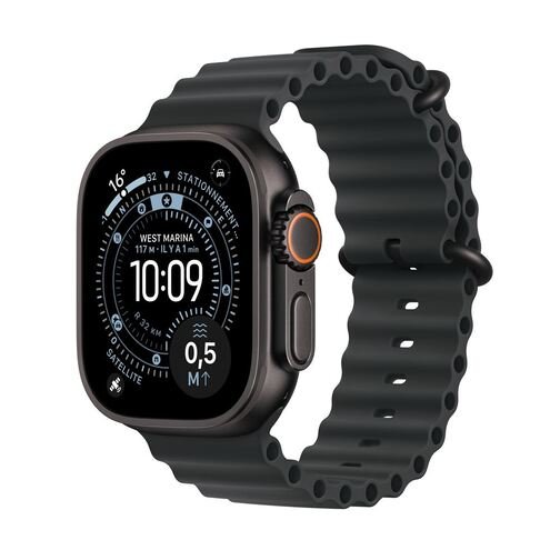 Apple Watch Ultra 3 5G 49mn titane noir bracelet noir océan